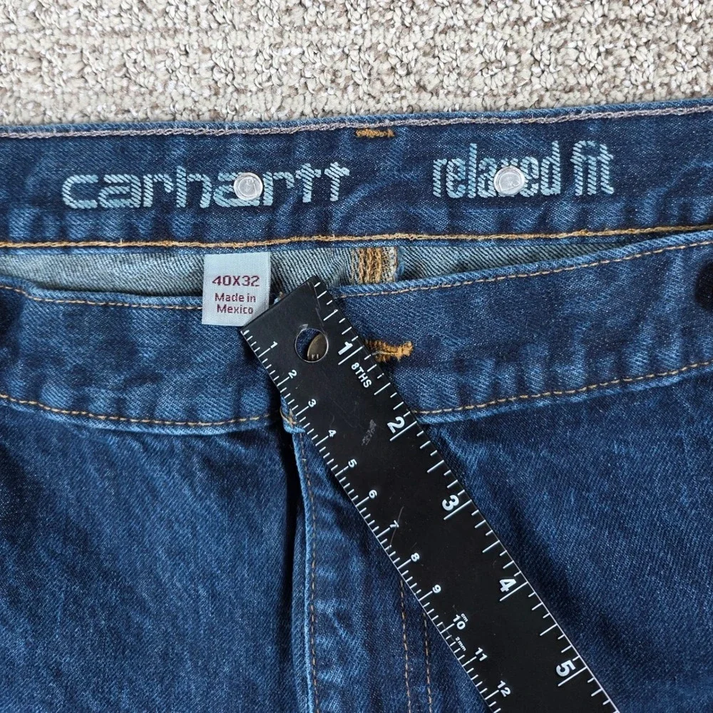 Carhartt Rugged‎ Flex Relaxed Fit Utility Logger Double Knee Jeans 40x32 Dark